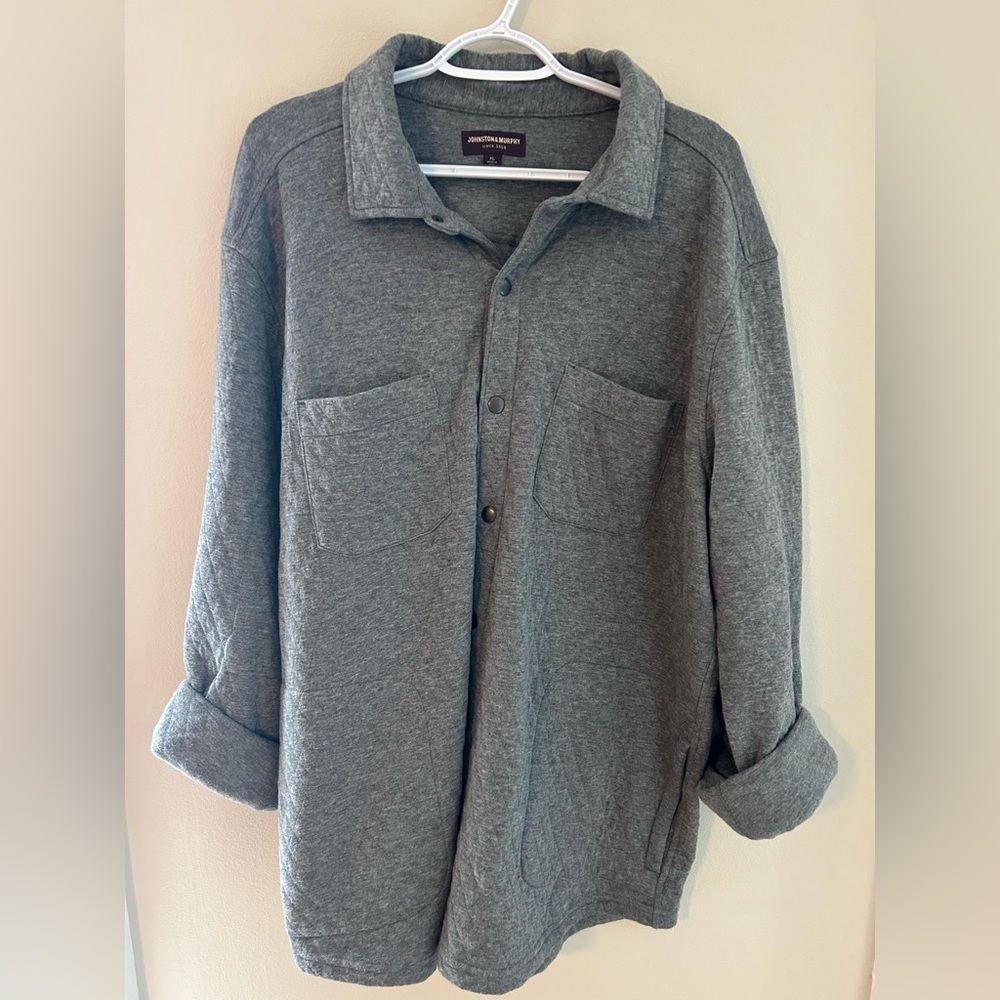 Johnston & Murphy Charcoal Button-Up Shirt